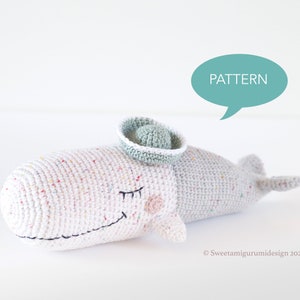 Whale amigurumi pattern, whale crochet pattern, whale crochet, whale amigurumi pattern pdf, whale pattern, amigurumi fish pattern image 1