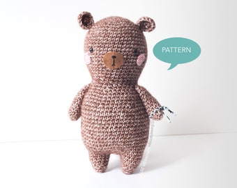 Crochet pattern Teddy Bear Amigurumi, Digital PDF crochet pattern bear, Amigurumi pattern Teddy Bear, crochet tutorial Bear, crochet teddy