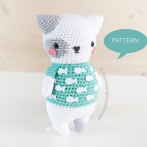 cat amigurumi pattern, cat crochet pattern, cat crochet, cat amigurumi pattern pdf, cat pattern, amigurumi cat pattern image 1