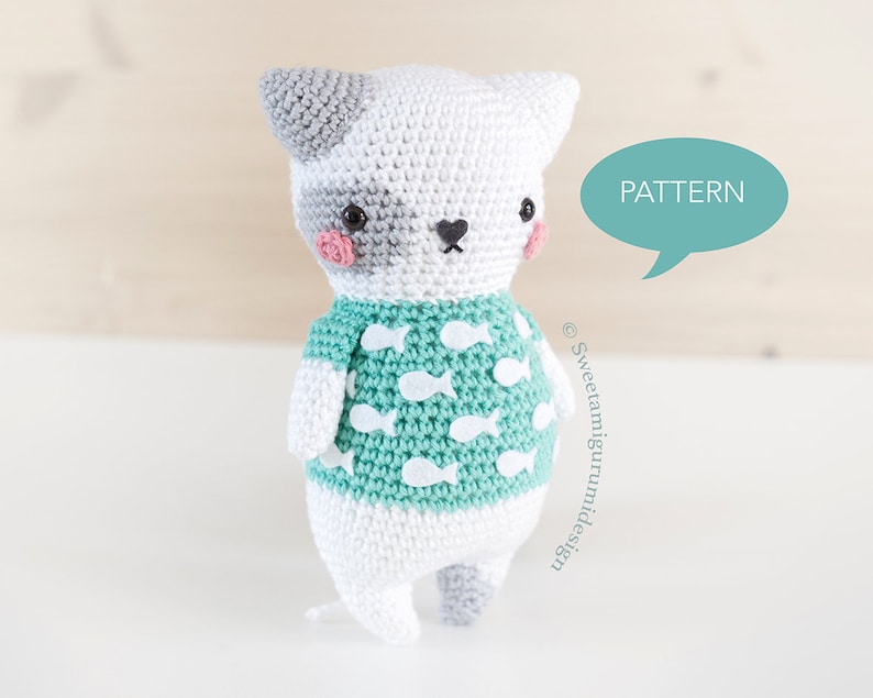 cat amigurumi pattern, cat crochet pattern, cat crochet, cat amigurumi pattern pdf, cat pattern, amigurumi cat pattern image 1