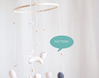 Pattern Cat Mobile, Cat Crochet amigurumi pattern, PDF crochet pattern cat, baby mobile cat, crochet cat, PDF pattern cat crochet