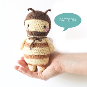 Amigurumi pattern Bumblebee, Crochet pattern Bee, crochet tutorial Bumblebee, Stuffed Animal crochet pattern Bee, Amigurumi pattern Bee image 1