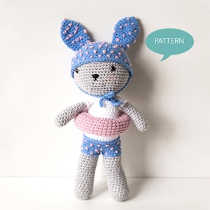 Crochet Amigurumi Bunny Pattern, Amigurumi Pattern Bunny Crochet Pattern, Bunny Amigurumi Pattern, Amigurumi Animal Crochet Pattern PDF image 1