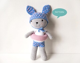 Crochet Amigurumi Bunny Pattern, Amigurumi Pattern Bunny Crochet Pattern, Bunny Amigurumi Pattern, Amigurumi Animal Crochet Pattern PDF