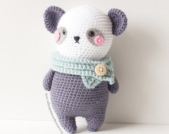 Crochet pattern Panda Bear Amigurumi, Amigurumi pattern Panda Bear, crochet tutorial Panda Bear, Stuffed Animal crochet pattern Panda