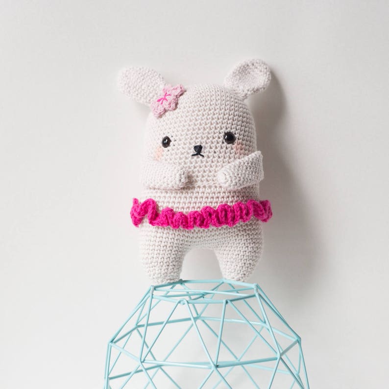 Crochet Bunny Pattern, Crochet Stuffed Animal Bunny,Amigurumi Pattern Bunny,Crochet tutorial Bunny Ballerina,Crochet Pattern Bunny Amigurumi image 5
