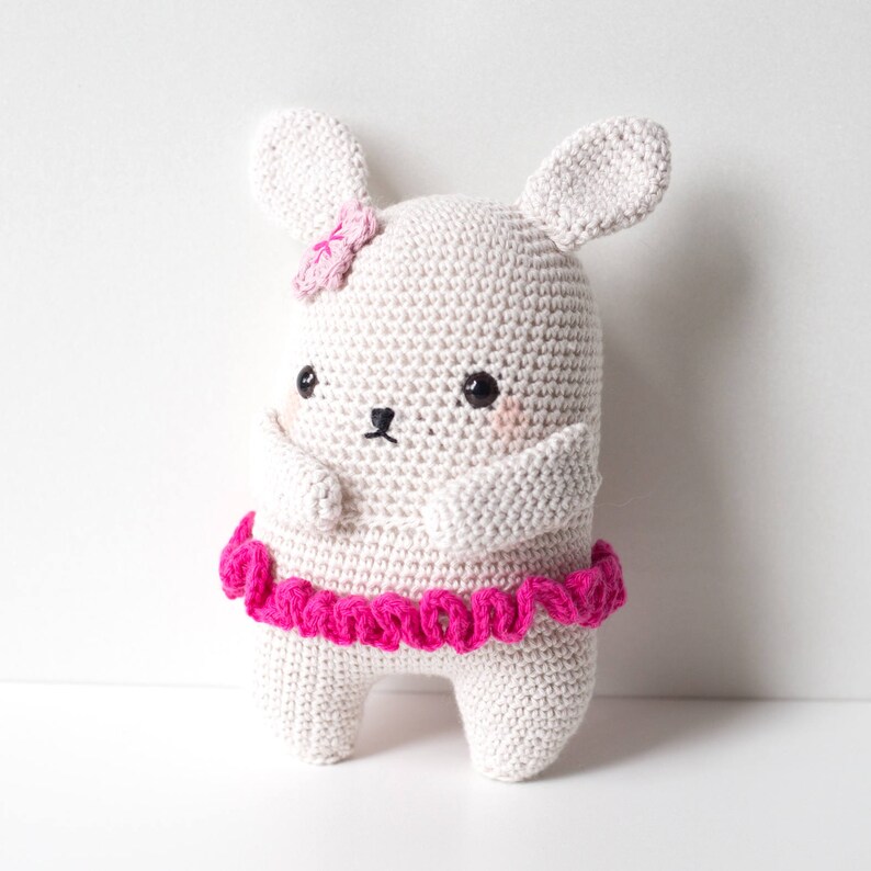 Crochet Bunny Pattern, Crochet Stuffed Animal Bunny,Amigurumi Pattern Bunny,Crochet tutorial Bunny Ballerina,Crochet Pattern Bunny Amigurumi image 2