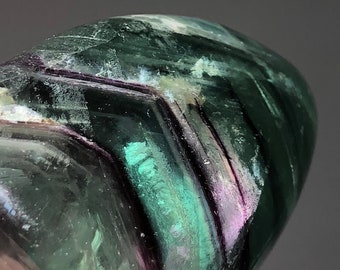 Magic Rainbow Fluorite Free Form Crystal Insanely Beautiful Rare Treasure | Enchanting Semi Translucent Rainbow Flashes | For Crystal Gazing