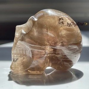 Phantom Inclusion Quartz Skull Crystal | LAYERS of Realities of Your Previous Current Simultaneous Reincarnations | Creative Manifestor Tool