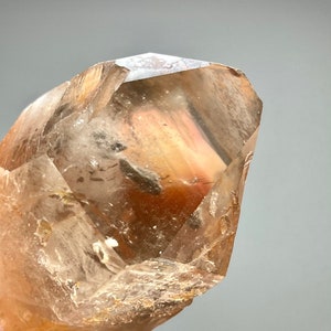 Highly Sensitive Empath Friendly Hematoid Hybrid Quartz Lemurian Crystal | Pink Shading Diamond Window Iridescence ET Potent Point Home Gift