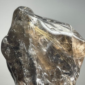 Anchoring w Oomph Gold Rutile Smokey Smoky Quartz Crystal | Starseed Highly Sensitive Empath Indigo Rainbow Children | MUST HAVE Home Gift