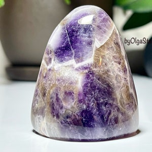 Perfect Adorable Polished Amethyst Chevron | Powerful Sacred Geometry Vibes | Wonderfully Spiritual Stone Tool For Intuition Home Decor Gift