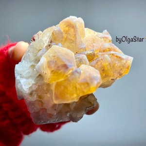 RARE Opalized Citrine SOLAR Gem Stone Crystal | Cleansing Power Etchings CACOXENITE Golden Ray Love Happiness Abundance Manifestation Tool