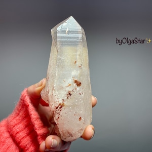 DIVINE FEMININE Pink Lemurian Seed Quartz Crystal | Lithium Coverage Imprint High Frequency Vibration Universal Wisdom Starseed Support Gift