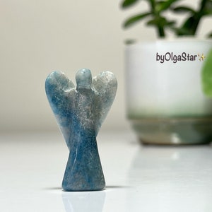 Your Very Own Carry On Pocket Trolleite Crystal Angel Gem | Tiny Sculpture For Empath Angels | Quartz Lazulite Scorzalite Stone of Ascension