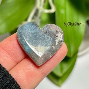 Your Very Own Carry On Pocket Trolleite Crystal Heart | Tiny Gem For Empath Angel Kid | Quartz Lazulite Scorzalite Stone of Ascension Gift