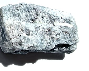 Blue Kyanite Raw Crystal, Silvery Grey Bladed Specimen, Natural Rough Piece for Meditation