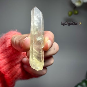 GOLD RAY Lemurian Seed Citrine Gem Crystal Point Wand | RARE Imprint Rainbow Metaphysical Interstellar Power Energy Home Spiritual Practice