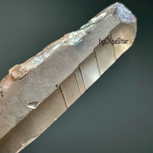 Breathtaking Golden Healer Lemurian Seed Quartz RAW Crystal | Pink Shading Key Imprints Light Language Time Relativity | Spiritual Home Gift