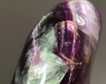 RARE Unique Rainbow Fluorite Free Form Crystal | Insanely Beautiful Rare Treasure Enchanting Patterns Rainbows | Crystal Gazing Sacred Geome