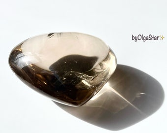 Stunning Metaphysical Clear Smoky Quartz Crystal Heart | Heart Chakra Support Therapy on YOUR Spiritual Journey | Positive Grounding Energy