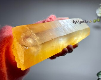 BEYOND RARE Pure Raw GOLD Lemurian Quartz Crystal Point as UnEarthed | Crystal Clear Super High Frequency | Intense Experience | Energy Tool