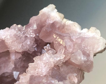 Sakura Magic Amethyst Phenomenal Rare Pastel Matt Pink Amethyst Cluster | Incredibly Purifying Crystal High Vibration Gemstone Love Druzy OM
