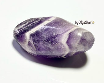 Third Eye Crown Chakra Stone Chevron Amethyst Crystal | Powerful Sacred Geometry Vibes Wonderfully Spiritual Stone | Intuition Crystals Grid