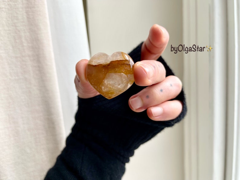Heart Therapy Wondrous Metaphysical Worker Golden Healer Quartz Crystal Heart Stimulates Our Creative Expression on ALL Levels From Soul image 10