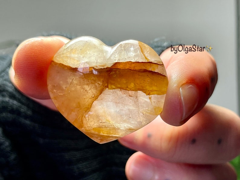 Heart Therapy Wondrous Metaphysical Worker Golden Healer Quartz Crystal Heart Stimulates Our Creative Expression on ALL Levels From Soul image 7