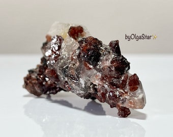 RED ETCHED Spessartite Garnet Galore  | TALISMAN For Prosperity Good Health Happiness | Improves The Energy Flow In Your Body |  Detox