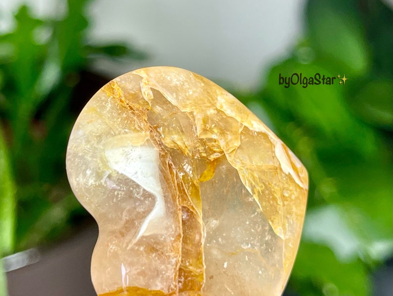 Heart Therapy Wondrous Metaphysical Worker Golden Healer Quartz Crystal Heart Stimulates Our Creative Expression on ALL Levels From Soul image 3