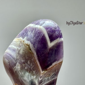 High Quality Chevron Amethyst Powerful Sacred Geometry Vibes Wonderfully Spiritual Stone Intuition Crystals Grid Work Energy Amplifier image 3