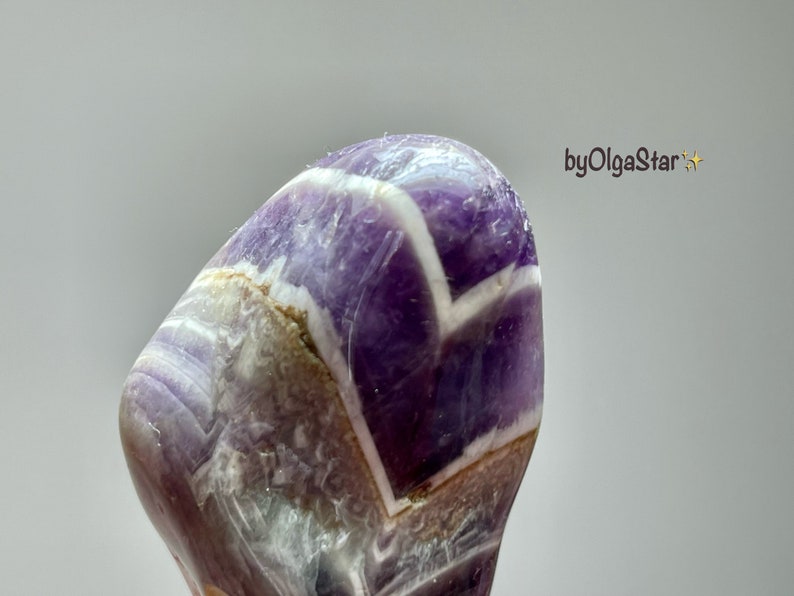 High Quality Chevron Amethyst Powerful Sacred Geometry Vibes Wonderfully Spiritual Stone Intuition Crystals Grid Work Energy Amplifier image 3