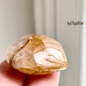 Heart Therapy Wondrous Metaphysical Worker Golden Healer Quartz Crystal Heart Stimulates Our Creative Expression on ALL Levels From Soul image 9