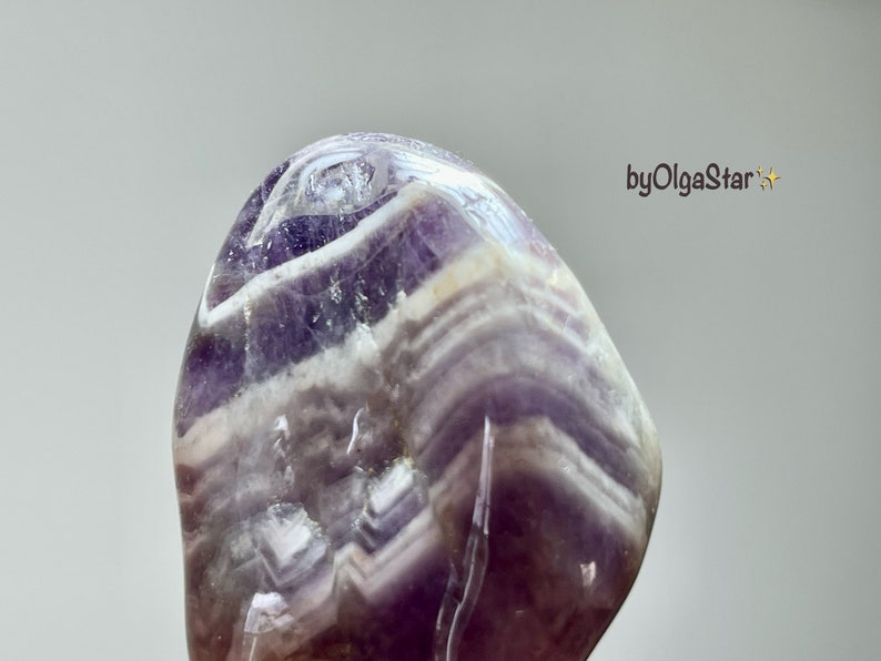 High Quality Chevron Amethyst Powerful Sacred Geometry Vibes Wonderfully Spiritual Stone Intuition Crystals Grid Work Energy Amplifier image 2