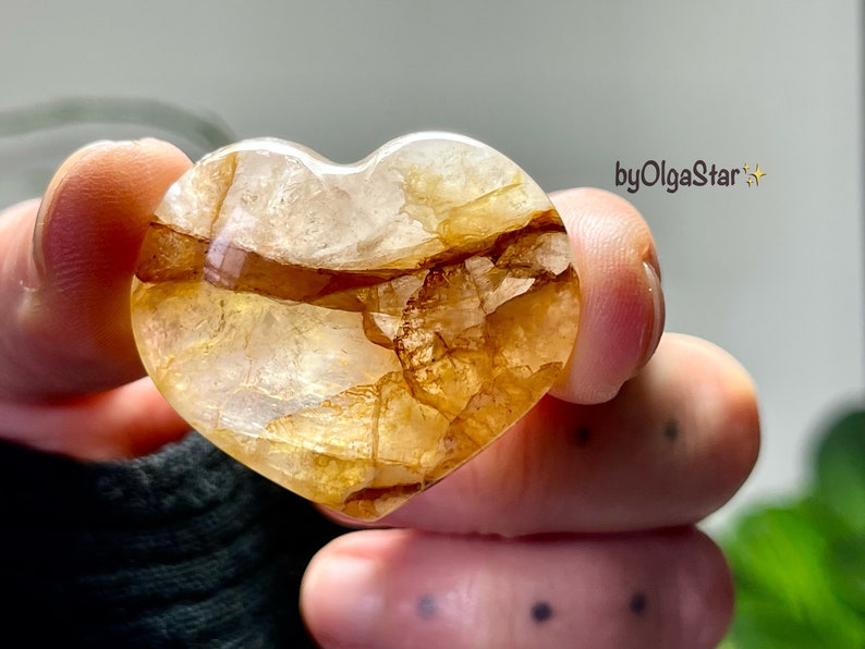 Heart Therapy Wondrous Metaphysical Worker Golden Healer Quartz Crystal Heart Stimulates Our Creative Expression on ALL Levels From Soul image 5