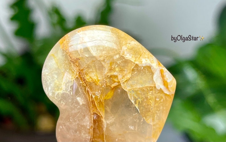 Heart Therapy Wondrous Metaphysical Worker Golden Healer Quartz Crystal Heart Stimulates Our Creative Expression on ALL Levels From Soul image 4