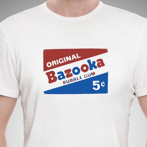 Bazooka Gum T-shirt Design, Bubble Gum, Candy, vintage Candy, Original Bazooka Gum, Red White and Blue, Téléchargement numérique