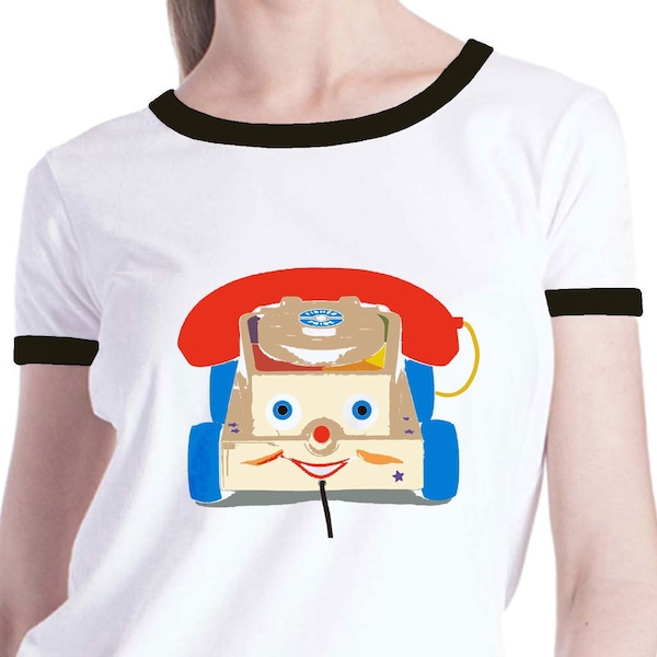 Vintage Fisher Price Chatter Phone Iconic, Colorful and  Fun T-Shirt Design Digital Download.