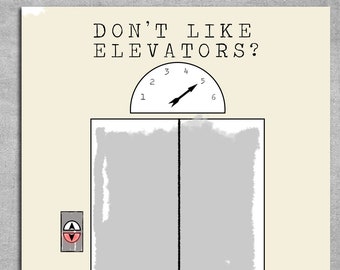 Printable Greeting Card featuring Dad Joke about Elevators. Digital download that any Dad will appreciate. Inside is blank for your message!