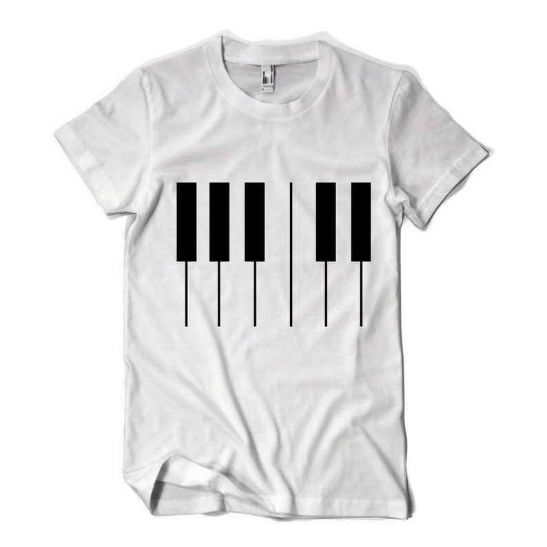 Piano Keys Digital T Shirt Design. image 3