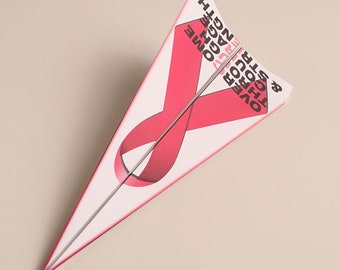 Breast Cancer, Awareness, Cancer, Pink Ribbon, Support, Printable, Paper Airplane, Airplane, Plane, Fundraiser, Origami, Printable Plane