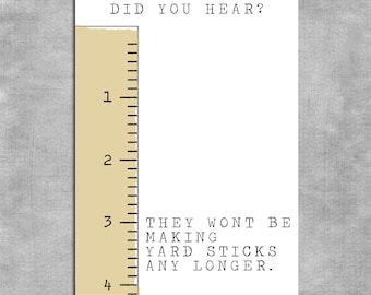 Printable Cards, Dad Jokes, Yardstick, Greeting Card, Card for Dad, Funny Card, Dad Gift, Dad Joke Card, Humor, Digital Card, Gift Idea