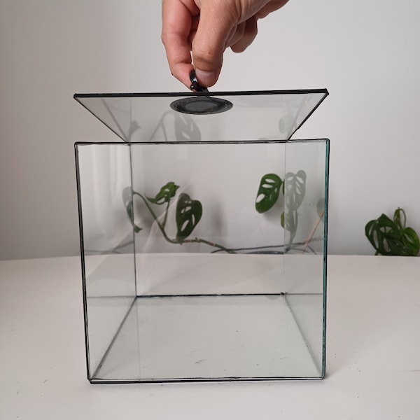 Handgemachter Glas Terrariumbehälter 'Box'