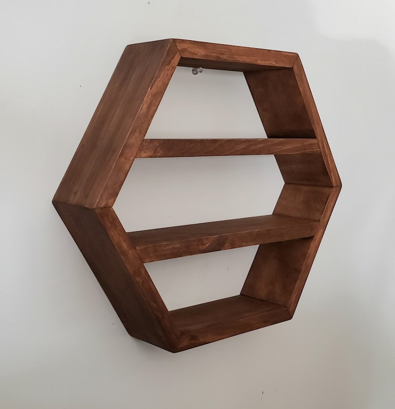 Hexagon shelf Large hexagon shelf perfect for essential oil Etsy