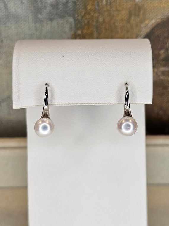 Fresh Water Pearl and 925 silver dangle earrings