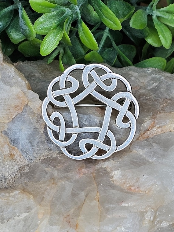 925 Silver Celtic Knot Brooch