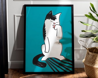 Signed A3 & A4 Giclée Prints - A Cat's Pause