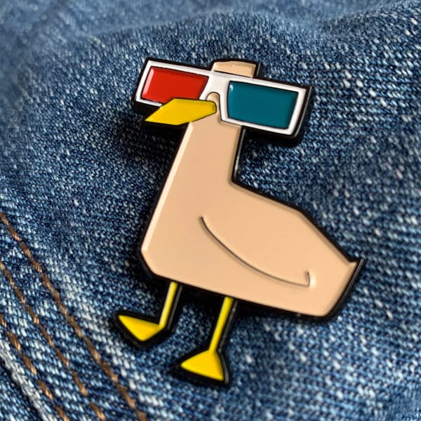 Soft Enamel Pin - 3D Glasses (Seagull)